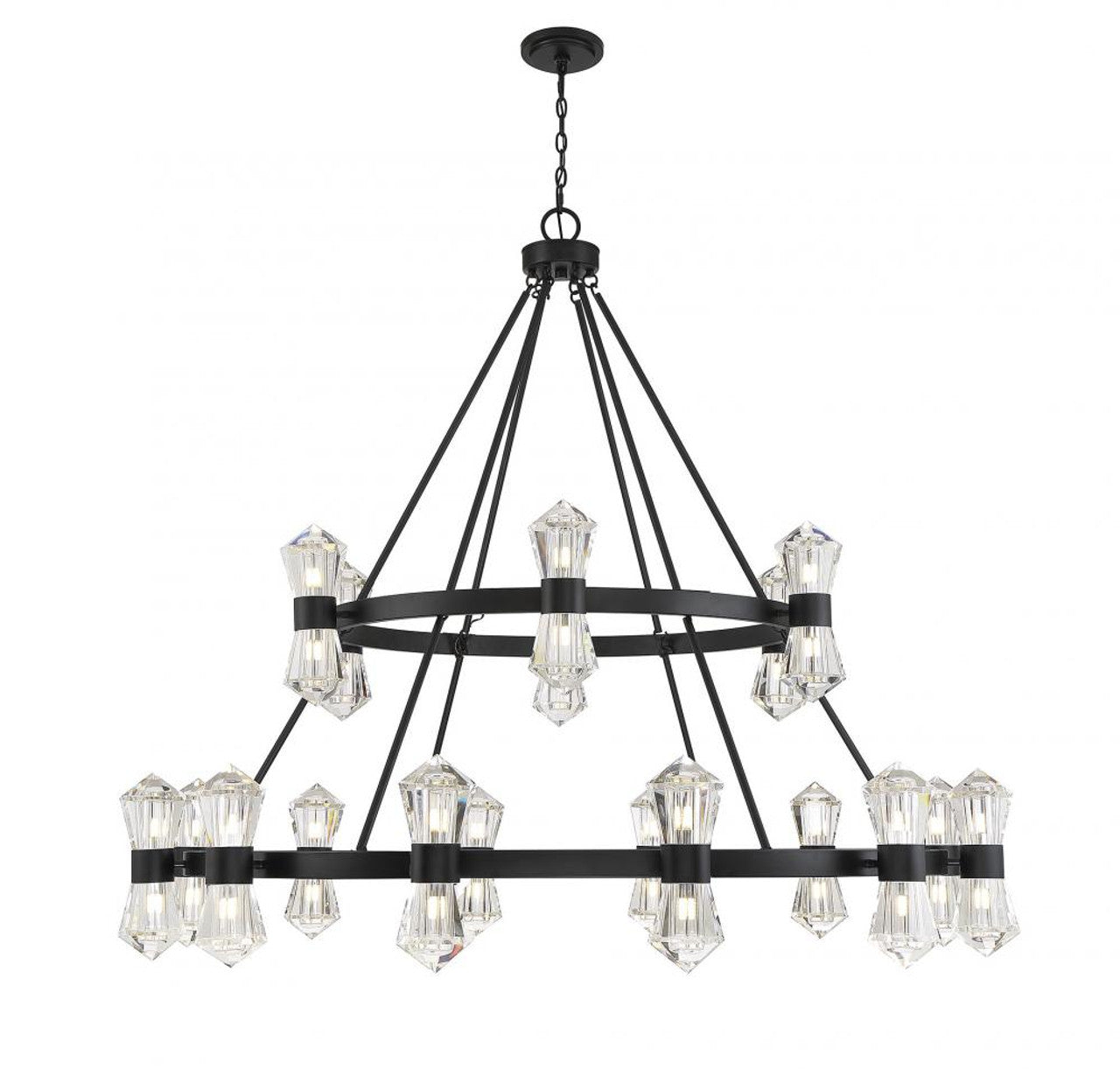 Dryden Chandelier, 36-Light, Matte Black, 60"W (1-1938-36-89 AHXW0)