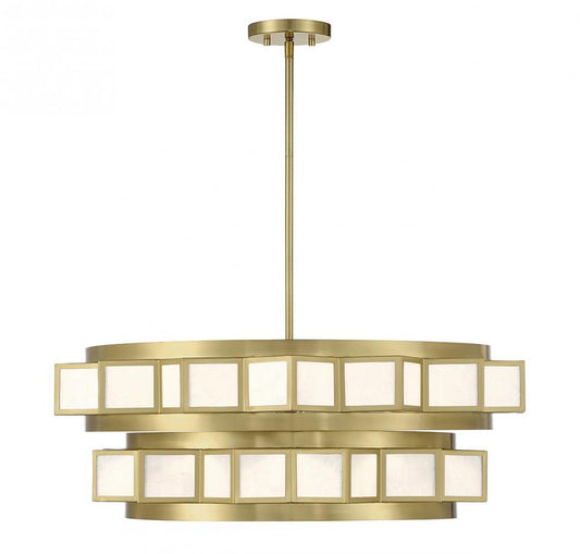 Gideon Chandelier, 6-Light, Warm Brass, 29"W (1-3166-6-322 ALRPK)