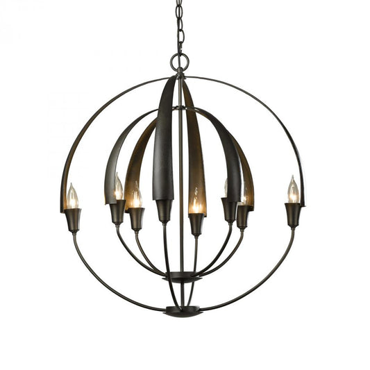 Double Cirque Chandelier, 8-Light, Dark Smoke, 25.4"W (104205-SKT-07 39CH1L)