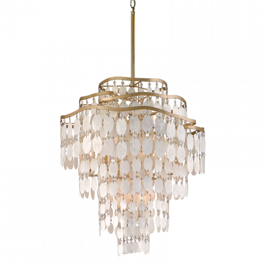 Dolce Pendant, 12-Light, Champagne Leaf, 28"H (109-412-CPL 94G8)