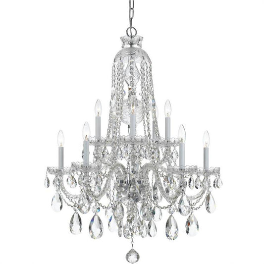 Traditional 10 Light Crystal Chandelier