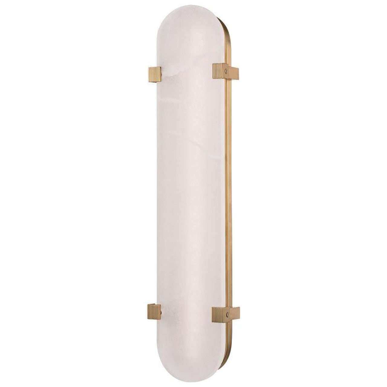 Skylar Wall Sconce, 1-Light, LED, Aged Brass, White Shade, 24.75"H (1125-AGB 9ZJ41)