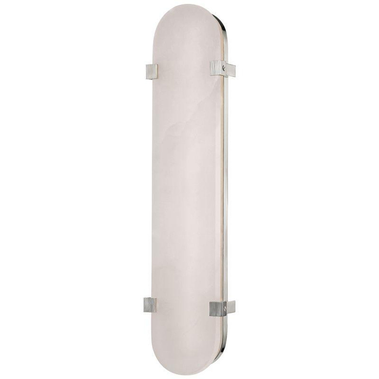 Skylar Wall Sconce, 1-Light, LED, Polished Nickel, White Shade, 24.75"H (1125-PN 9ZJ43)