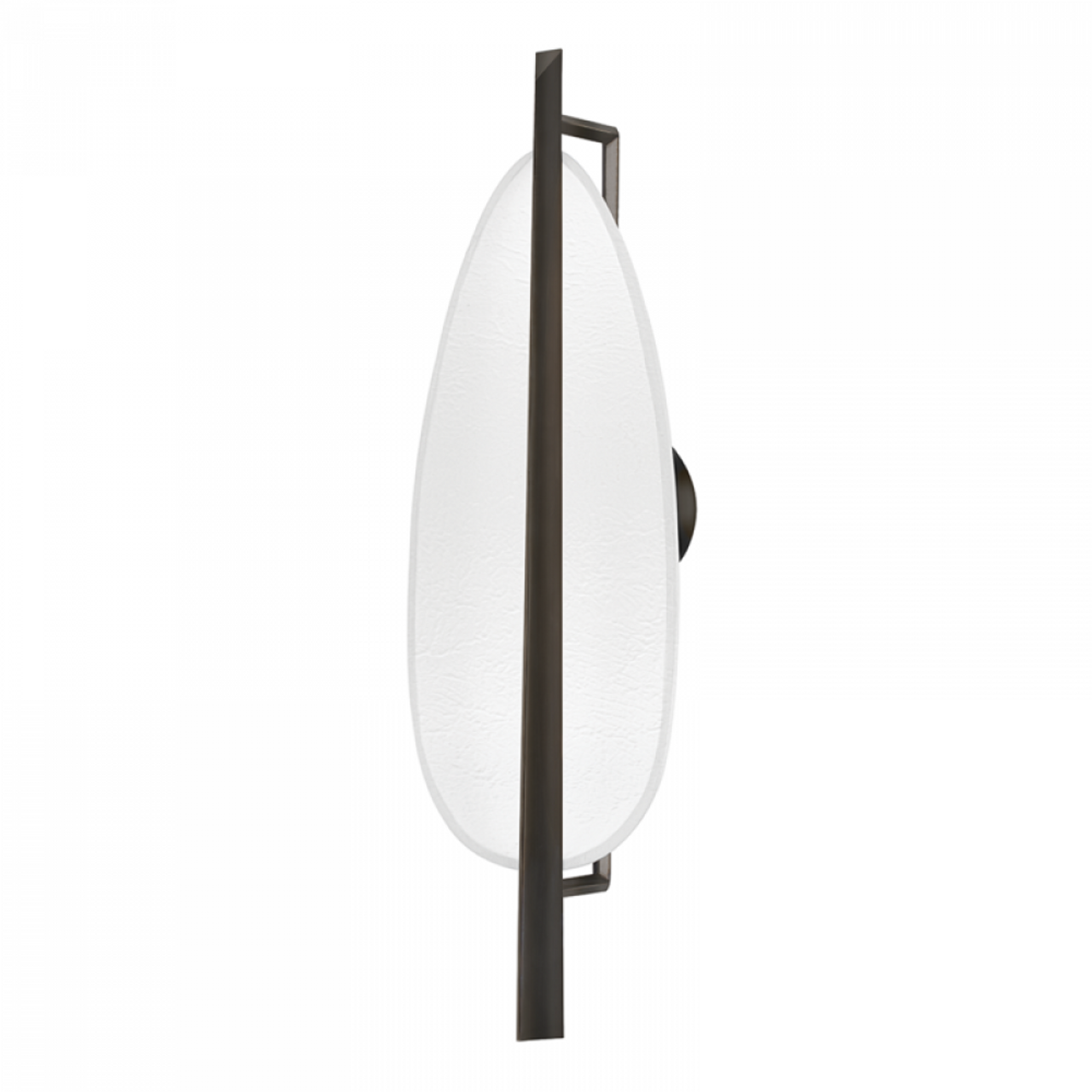 Ithaca Wall Sconce, 1-Light, LED, Black Nickel, White Plaster, 24"H (1170-Blnk/Wp A8K7D)