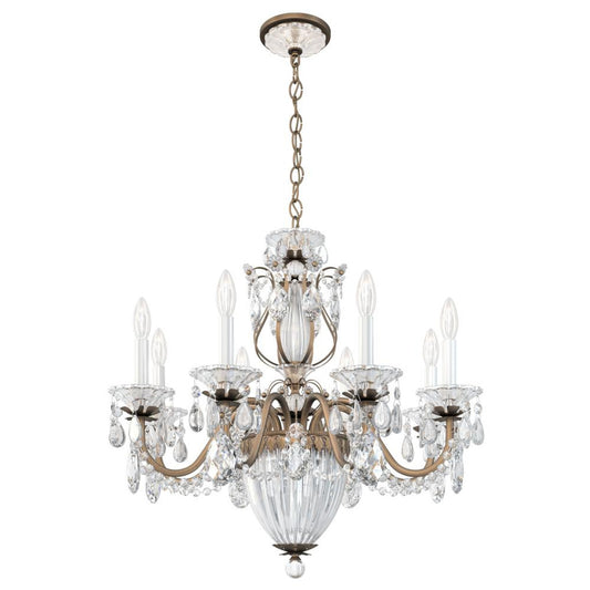 Bagatelle Chandelier, 11-Light, Etruscan Gold, Clear Heritage Crystal, 26.5"W (1238N-23H 1HWRWY)