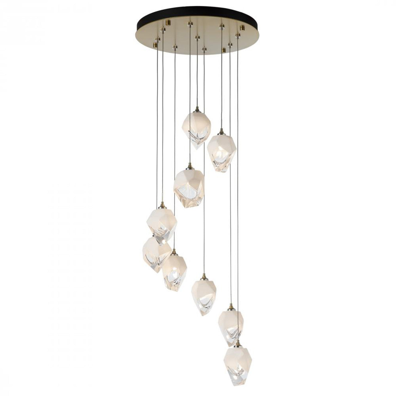 Chrysalis Pendant, 9-Light, Modern Brass, White Crystal, 20.5"W (131140-SKT-LONG-86-WP0754 5YZUGJ)