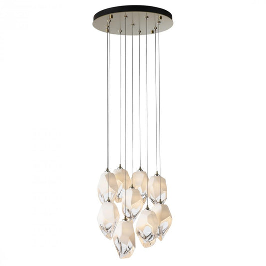 Chrysalis Pendant, 9-Light, Modern Brass, White Crystal, 20.5"W (131141-SKT-LONG-86-WP0755 5YZUHX)