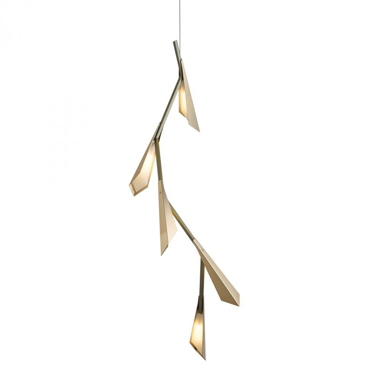 Quill Pendant, 1-Lights, LED, Soft Gold, 16"W (135001-LED-STND-84 3W4HGR)