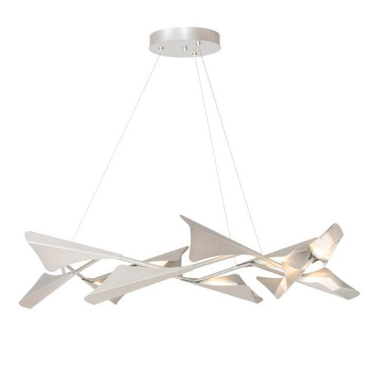 Plume Pendant, 1-Light, Standard Height, LED, Black Frame & Canopy, Bronze Plume, 49.1"W (135008-LED-STND-10-05 531Q5E)