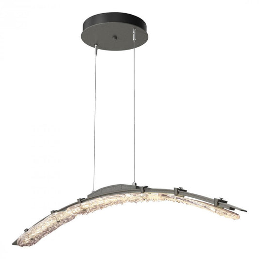 Glissade Large Pendant, LED, Natural Iron, Clear, 43.5"W (137586-LED-STND-20-ZM0749 5Z310Z)