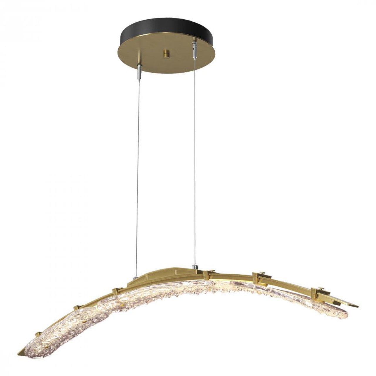 Glissade Large Pendant, LED, Modern Brass, Clear, 43.5"W (137586-LED-STND-86-ZM0749 5Z3113)