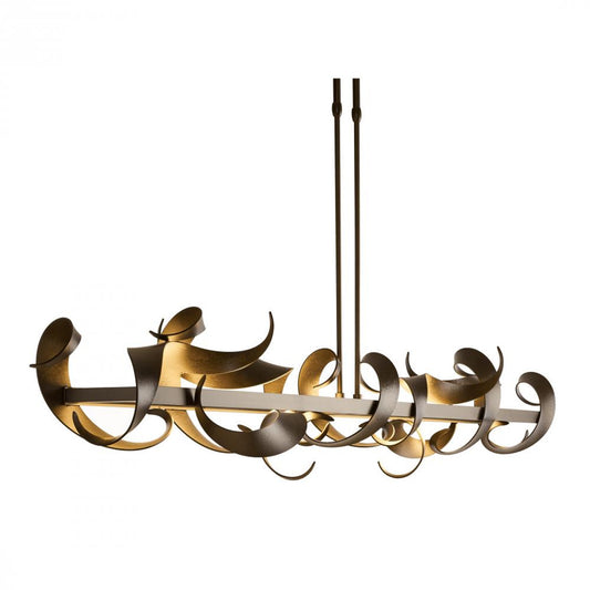 Folio Linear Chandelier, 1-Light, Long Height, LED, Black, 63.4"W (137689-LED-LONG-10 3W4MAX)