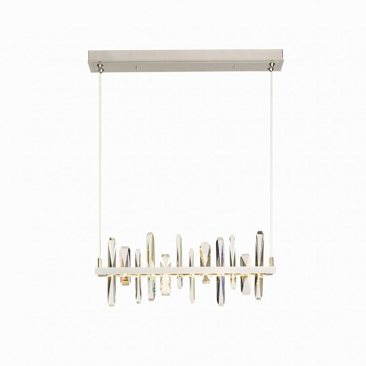 Solitude Linear Chandelier, 1-Light, Standard Height, LED, Black, 25.5"W (139734-LED-STND-10-CR 5D9UQ6)