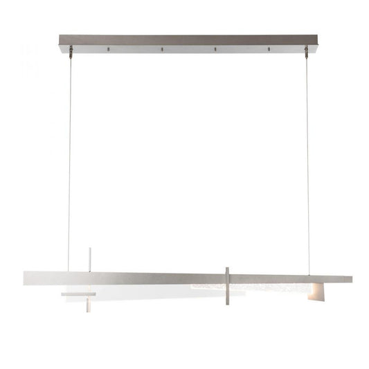 Tenon Linear Chandelier, 1-Light, Standard Height, LED, Black, Clear Glass, 48"W (139901-LED-STND-10-ZQ0640 4T1A8K)