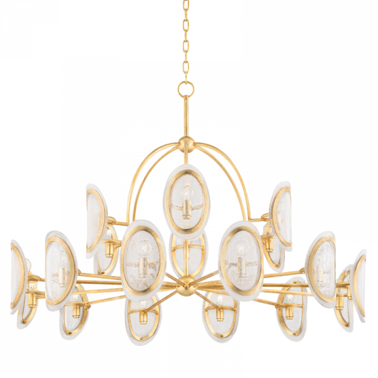 Danes Chandelier, 18-Light, Vintage Gold Leaf, 50"W (1550-Vgl A8K7W)