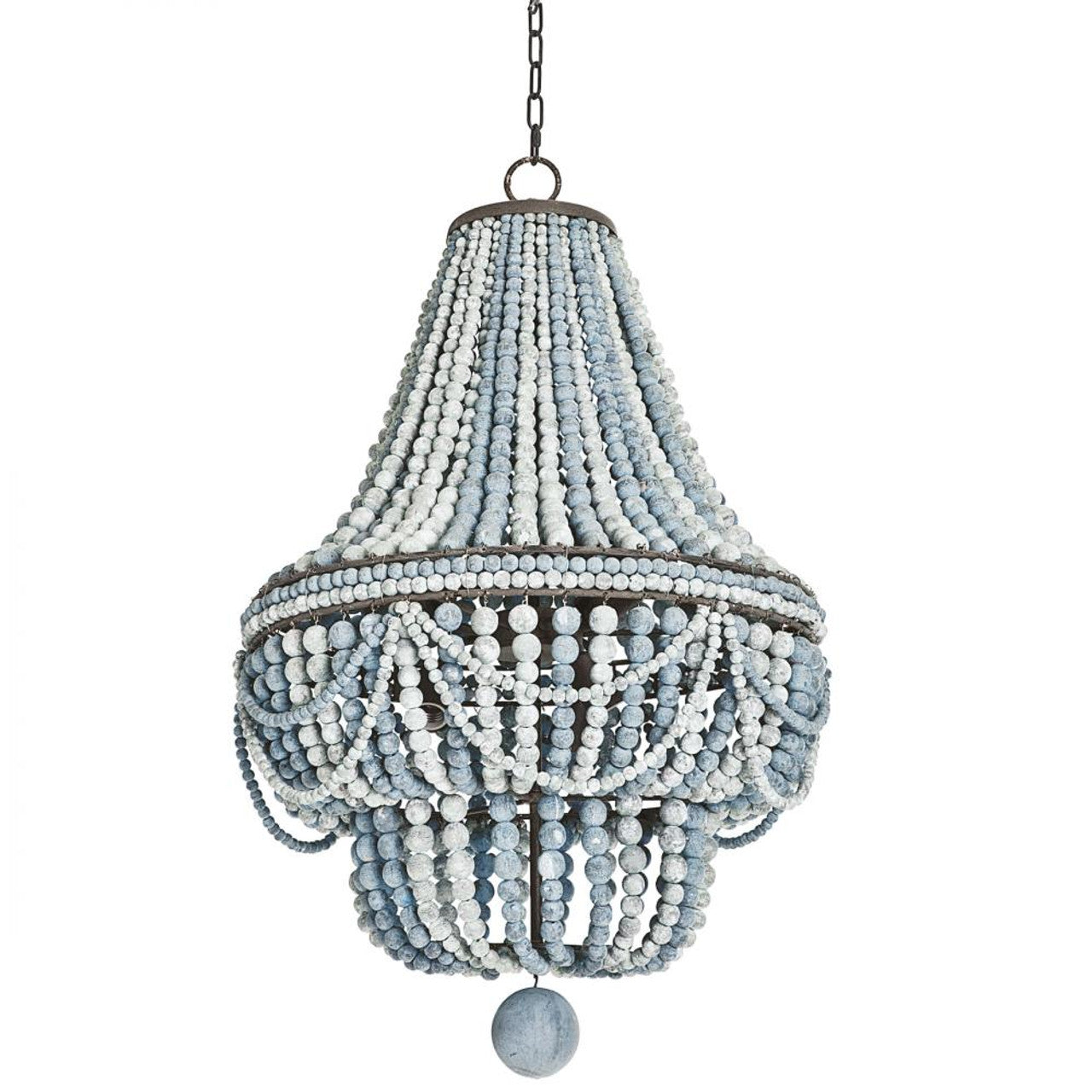 Malibu Chandelier, 6-Light, Blue, 37.5"H (16-1083BL 504X130)