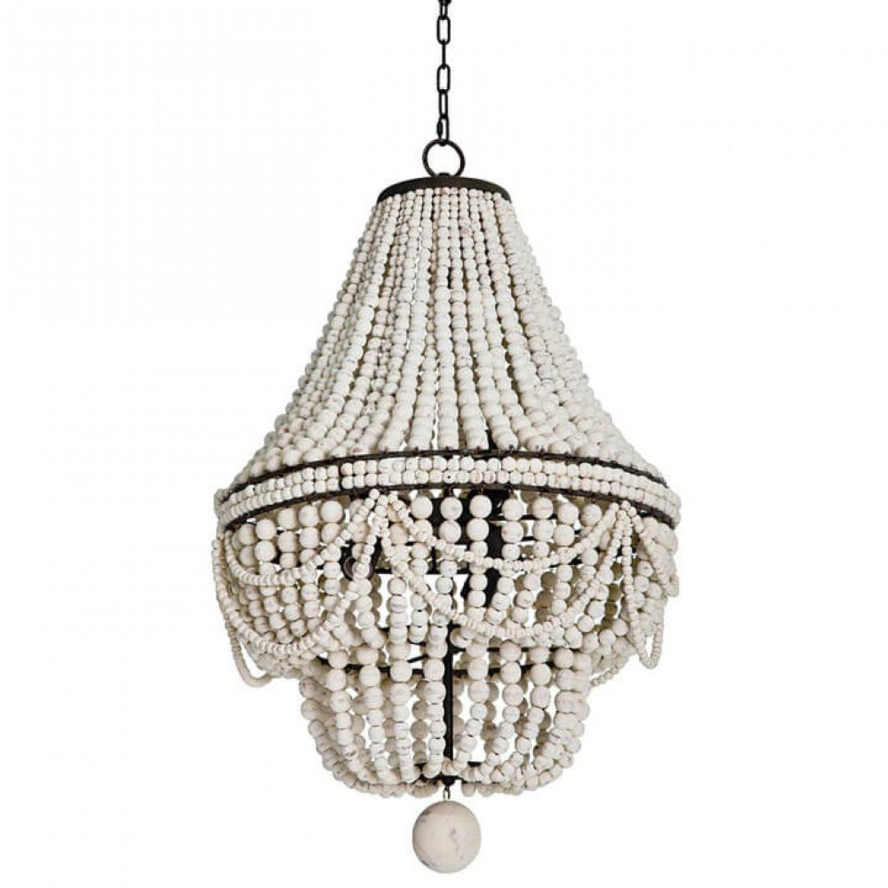 Malibu Chandelier, 6-Light, White, 37.5"H (16-1083WT 504WZ20)