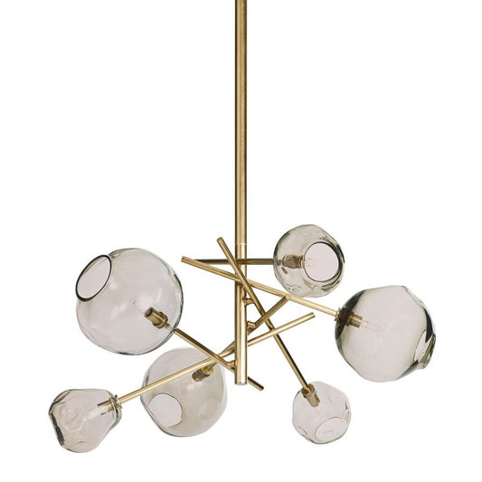 Molten Chandelier, 6-Light, Natural Brass, 43.5"W (16-1089NB 504X203)