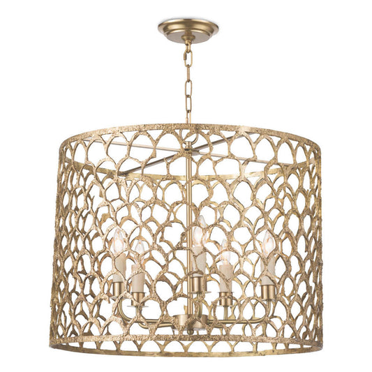 Cabana Chandelier, 5-Light, Natural Brass, 23"W (16-1131 504WZ2Y)