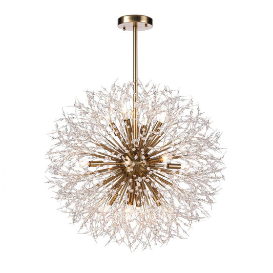 Chiffon Chandelier, 12-Light, Natural Brass, 35.75"H (16-1325 50501Q4)