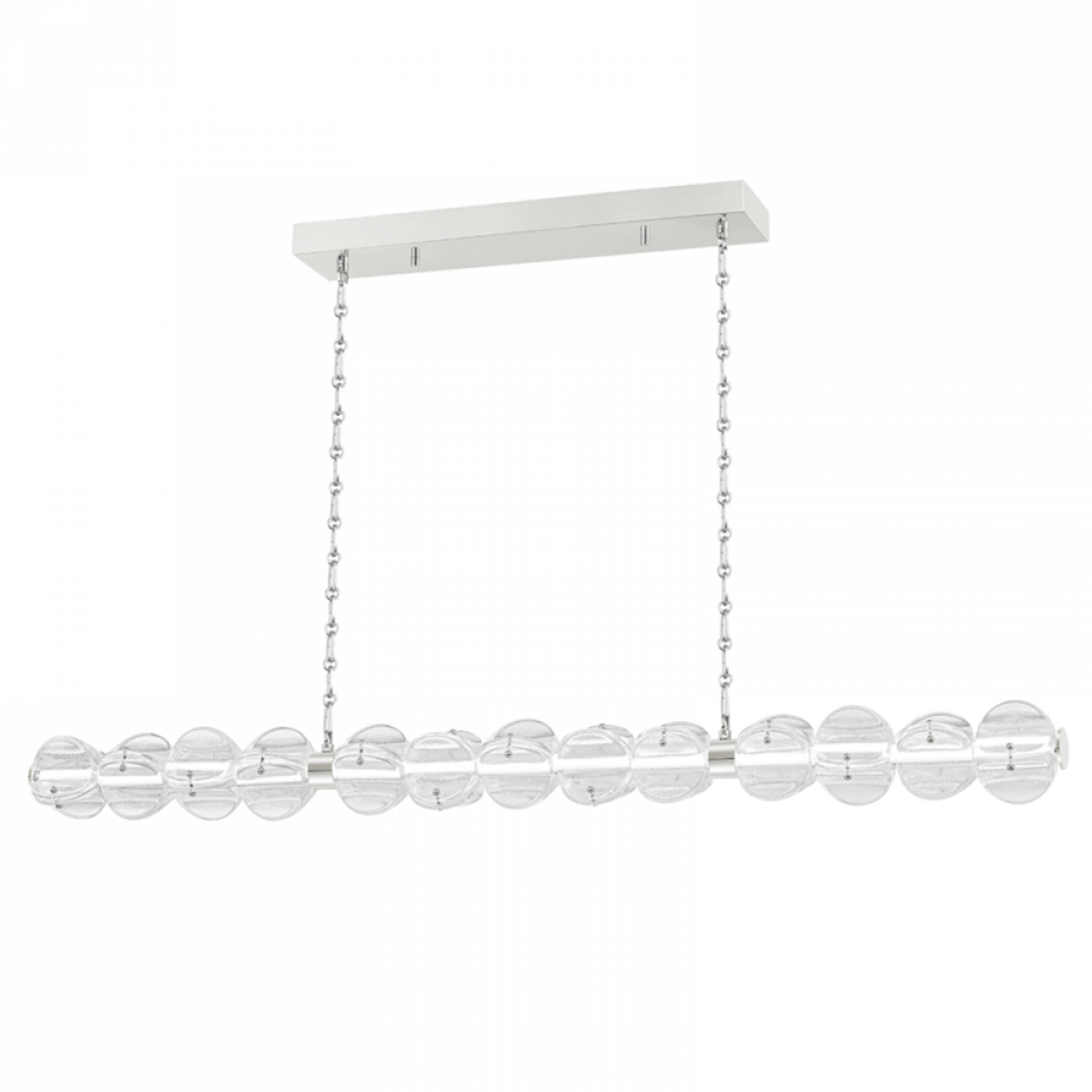 Lindley Linear Chandelier, 1-Light, LED, Polished Nickel, 50"W (1950-Pn A8K8G)