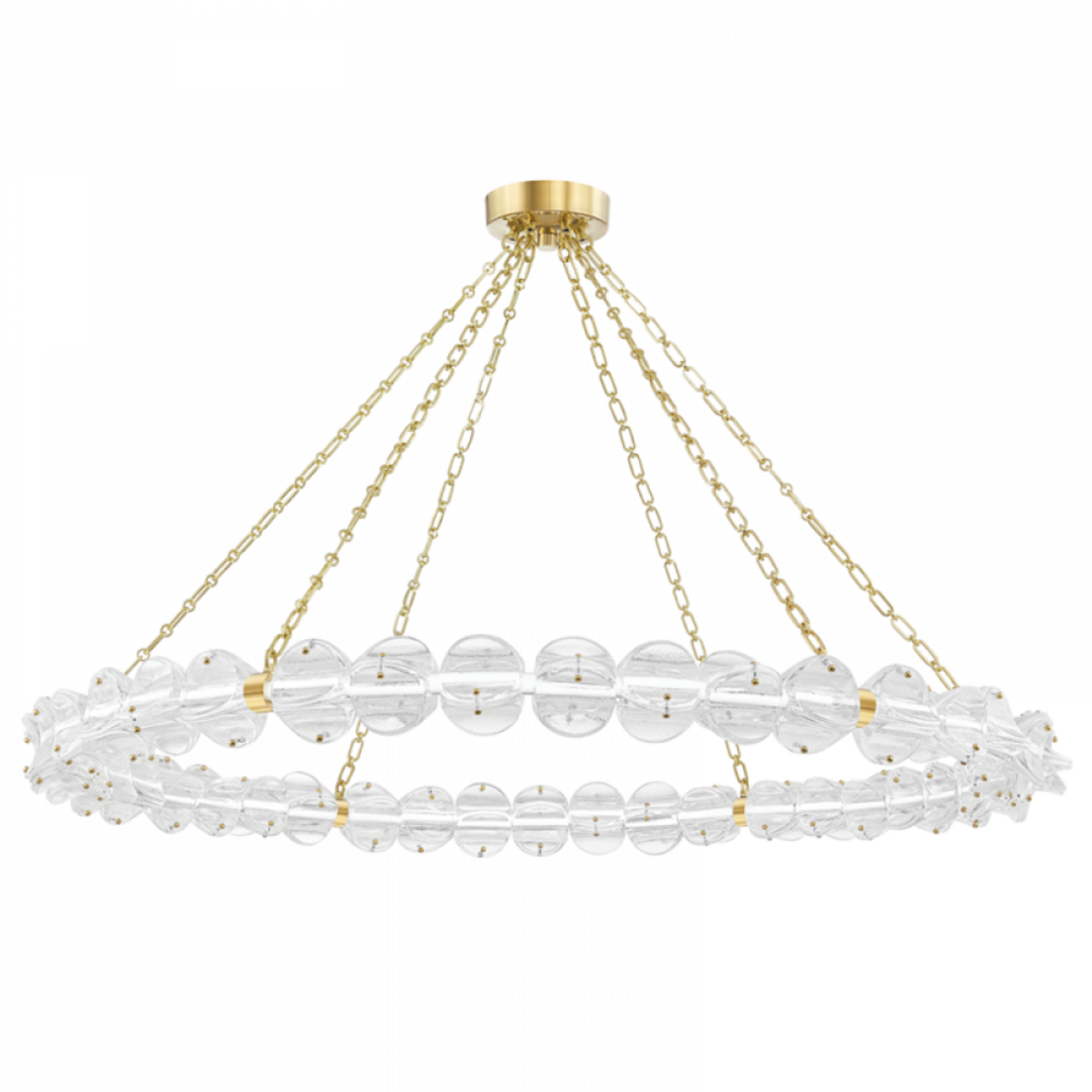 Lindley Chandelier, 1-Light, LED, Aged Brass, 54.5"W (1955-Agb A8K8H)