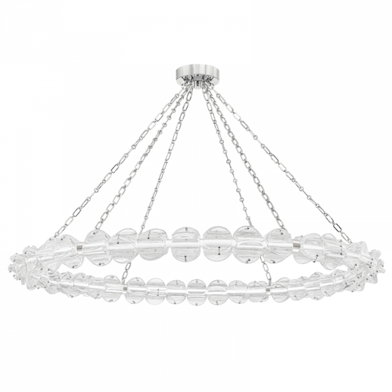 Lindley Chandelier, 1-Light, LED, Polished Nickel, 54.5"W (1955-Pn A8K8J)