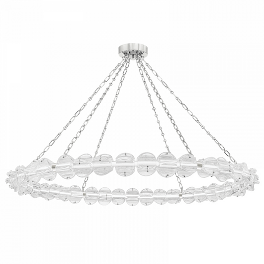 Lindley Chandelier, 1-Light, LED, Polished Nickel, 54.5"W (1955-Pn A8K8J)