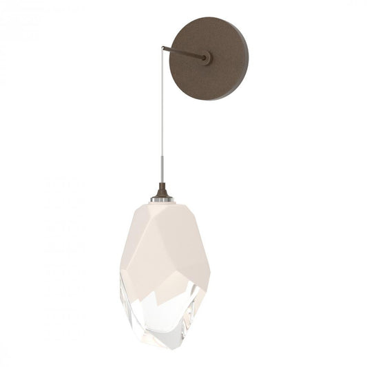 Chrysalis Large Wall Sconce, 1-Light, Bronze, White Crystal, 11.6"H (201398-SKT-05-WP0755 5ZD13V)