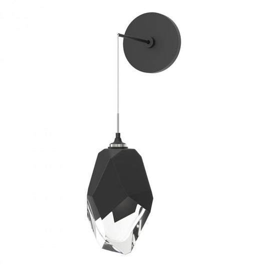 Chrysalis Large Wall Sconce, 1-Light, Black, Black Crystal, 11.6"H (201398-SKT-10-BP0755 5ZD140)