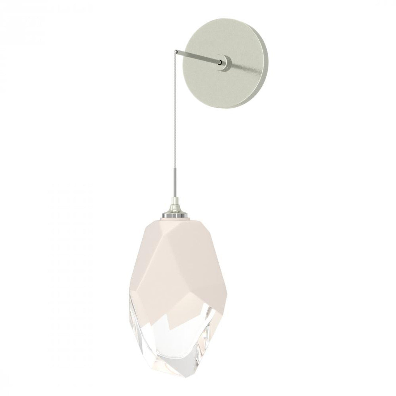 Chrysalis Large Wall Sconce, 1-Light, Sterling, White Crystal, 11.6"H (201398-SKT-85-WP0755 5ZD149)