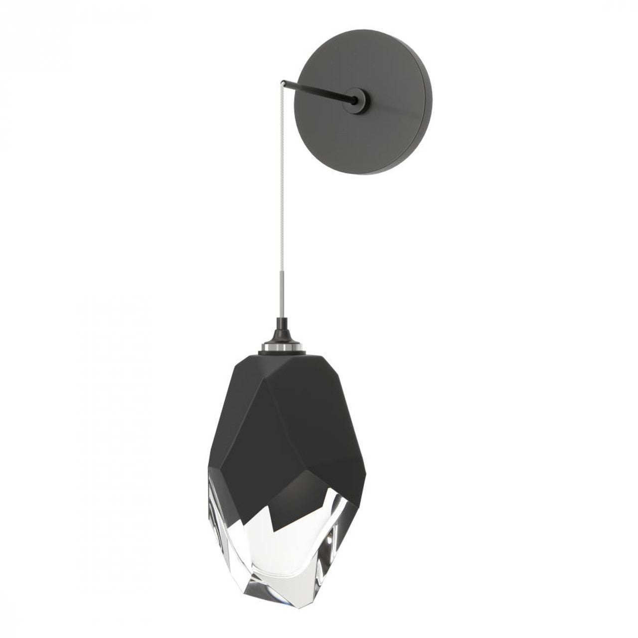 Chrysalis Large Wall Sconce, 1-Light, Ink, Black Crystal, 11.6"H (201398-SKT-89-BP0755 5ZD14F)