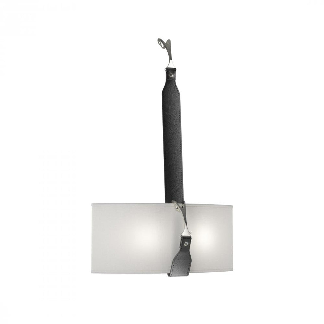 Saratoga Wall Sconce, 2-Lights, Polished Nickel, Natural Anna Shade, 24.8"H (204070-SKT-10-24-LK-SF1613 5NR1NG)