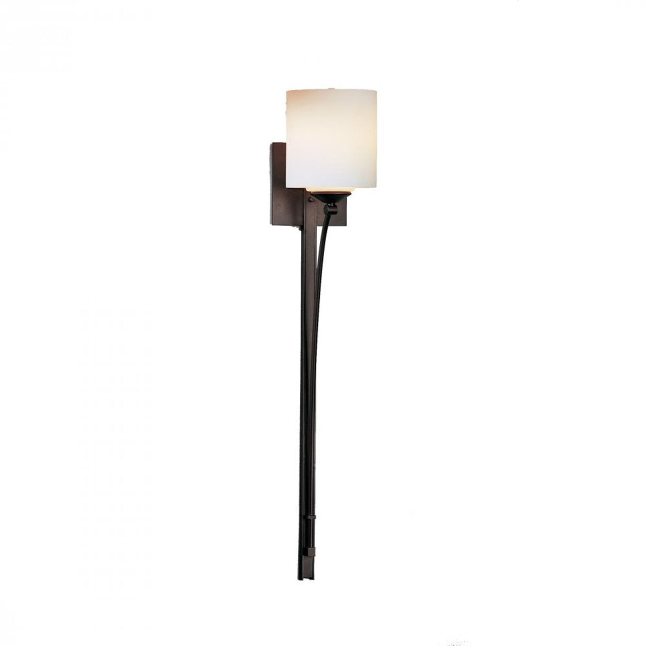 Formae Contemporary Wall Sconce, 1-Light, Bronze, Opal Glass, 29.5"H (204670-SKT-05-GG0169 A2QJG)