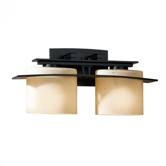 Arc Ellipse Bath Vanity, 2-Light, Soft Gold, Opal Glass, 17.25"W (207522-SKT-84-GG0182 45VYAP)