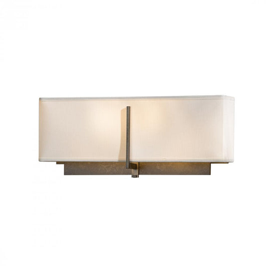 Exos Wall Sconce, 2-Light, Dark Smoke, Natural Anna Shade, 7"H (207680-SKT-07-SF1606 3KHF19)