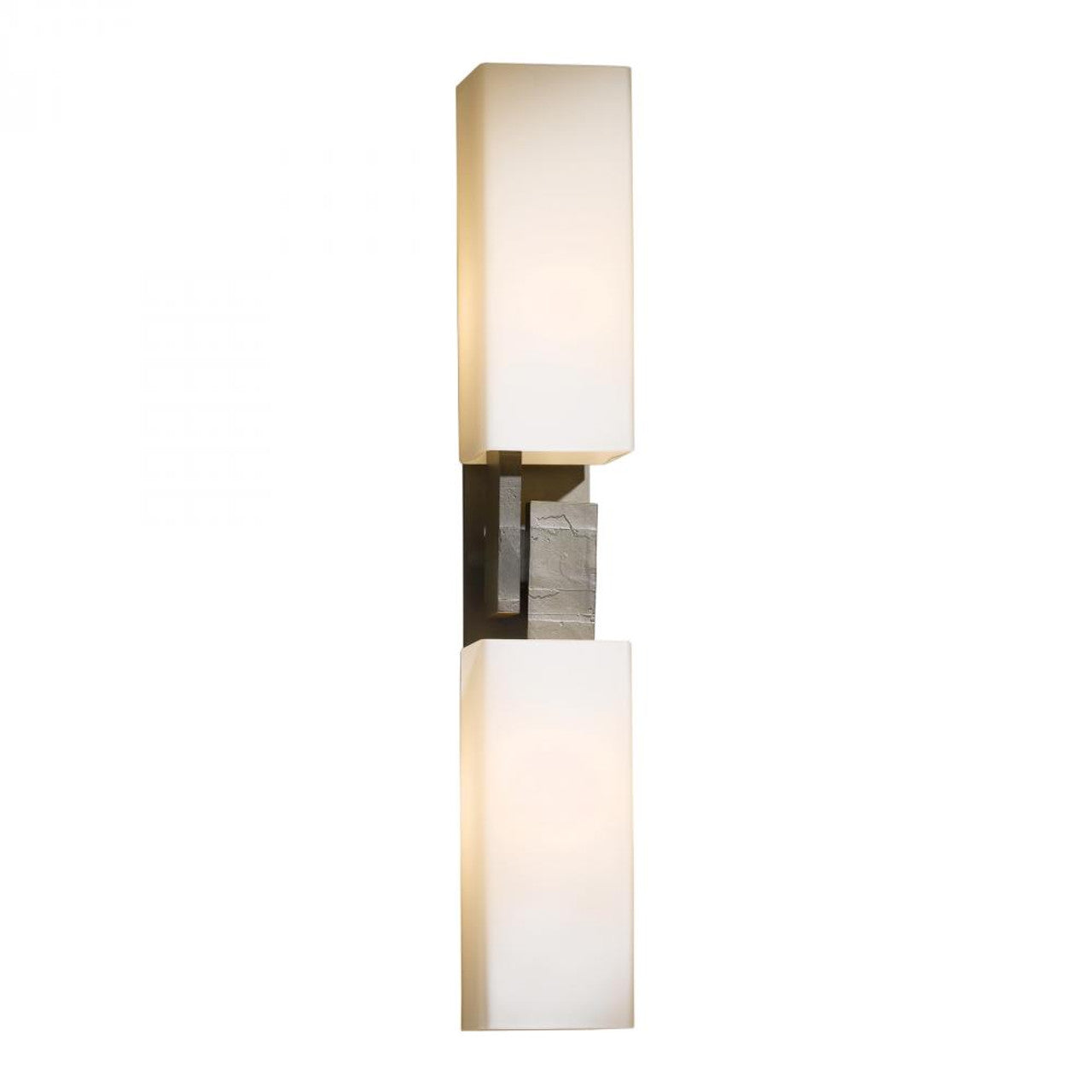 Ondrian Wall Sconce, 2-Light, Dark Smoke, Opal Glass, 20.25"H (207801-SKT-07-GG0351 2ZQAQY)