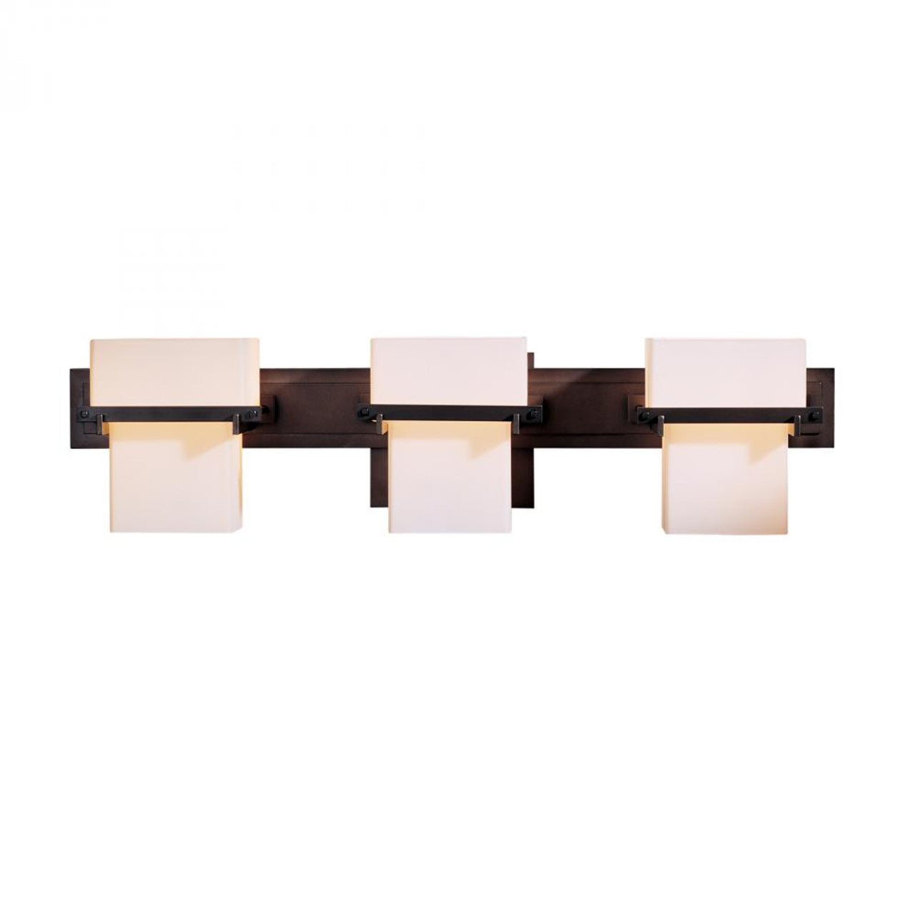 Kakomi Bath Vanity, 3-Light, Dark Smoke, Opal Glass, 24.5"W (207833-SKT-07-GG0106 A8ZQR)