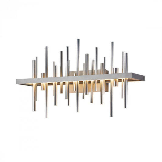 Cityscape Wall Sconce, 1-Light, LED, Black, Soft Gold, 15.5"H (207915-LED-10-84 3WALRR)