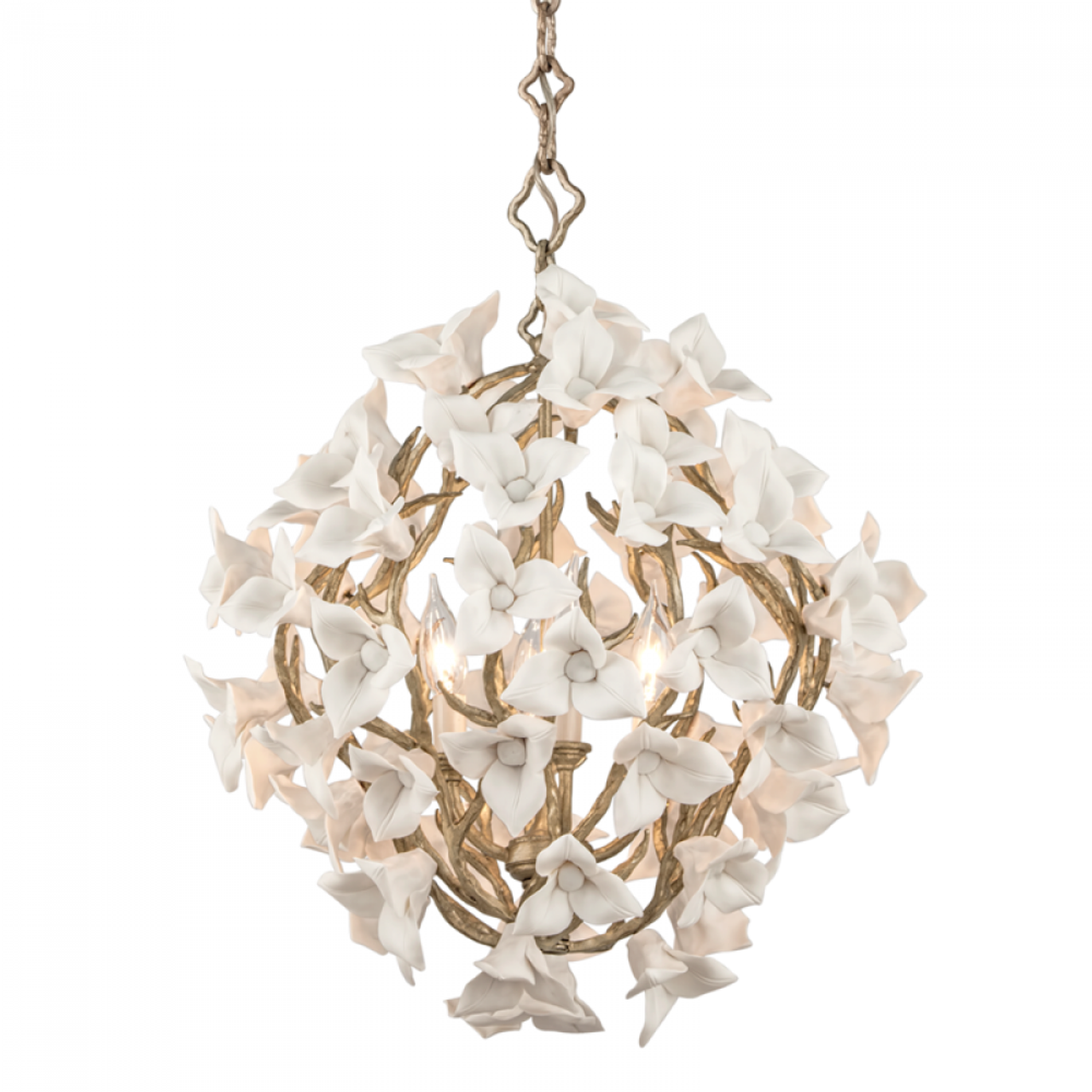 Lily Pendant, 4-Light, Silver, 20"H (211-44-SGL 95FG)