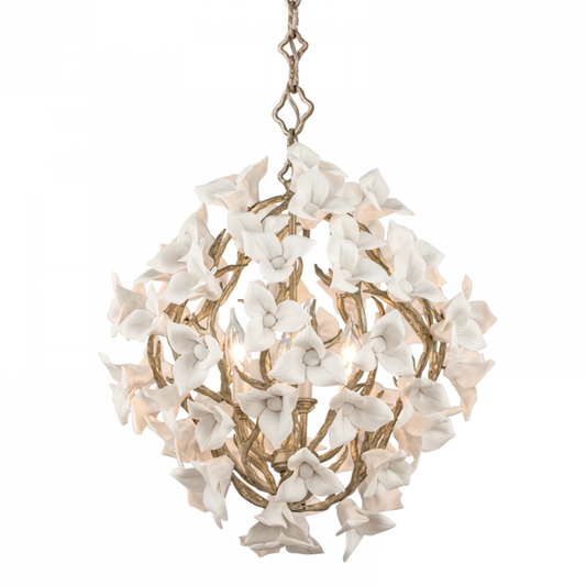 Lily Pendant, 4-Light, Silver, 20"H (211-44-SGL 95FG)