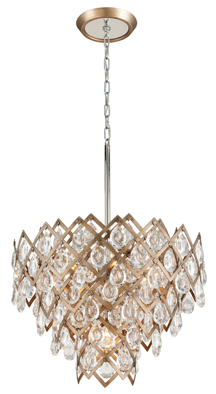 Tiara Pendant Dining, 7-Light, Vienna Bronze, Clear Crystal Shade, 25.75"W (214-47 8YM8)