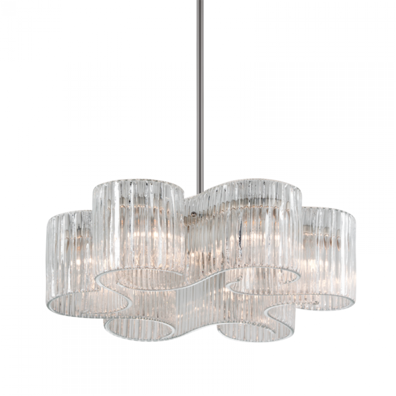 Circo Pendant, 6-Light, Satin Silver Leaf, 27.25"Dia (240-46-WSL 94GT)