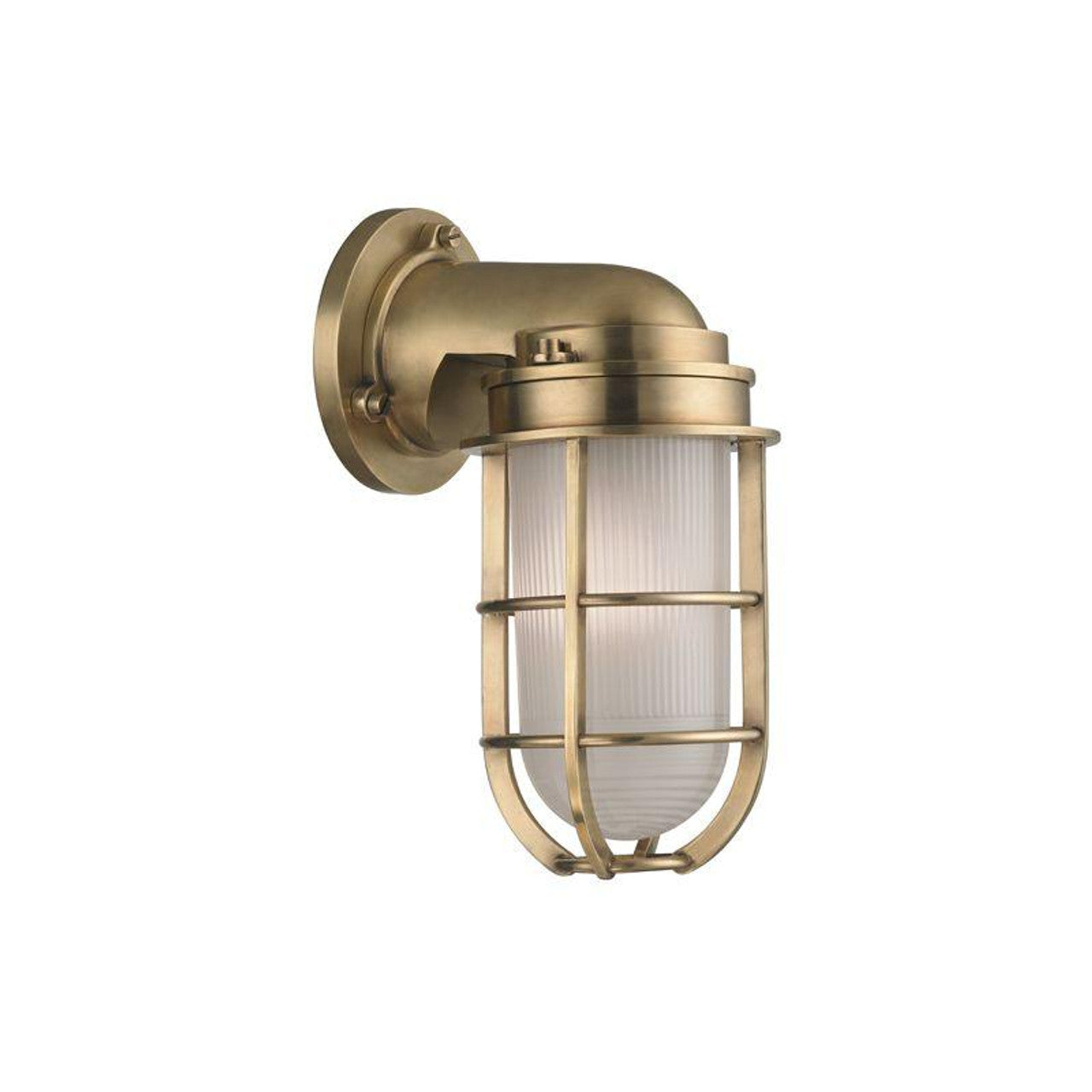 Carson Wall Sconce, 1-Light, Aged Brass, Clear Outside Frosted Inside Shade, 10"H (240-AGB 9WALC)