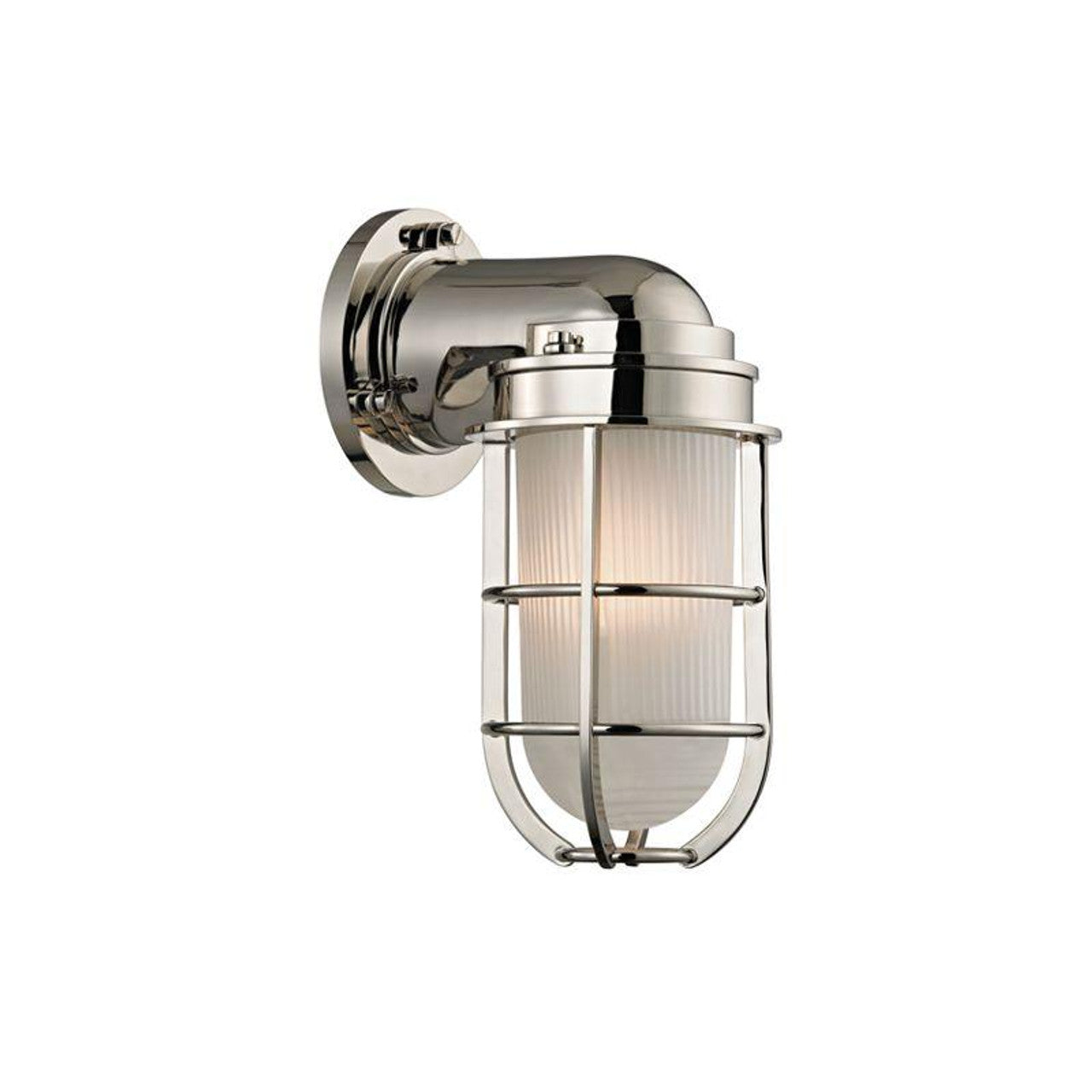 Carson Wall Sconce, 1-Light, Polished Nickel, 10"H (240-PN 9WALG)