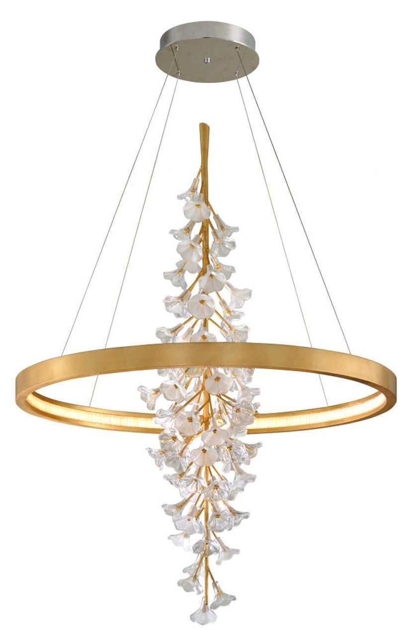 Jasmine Pendant, 1-Light, LED, Gold Leaf, 44"W (268-73 90KU)