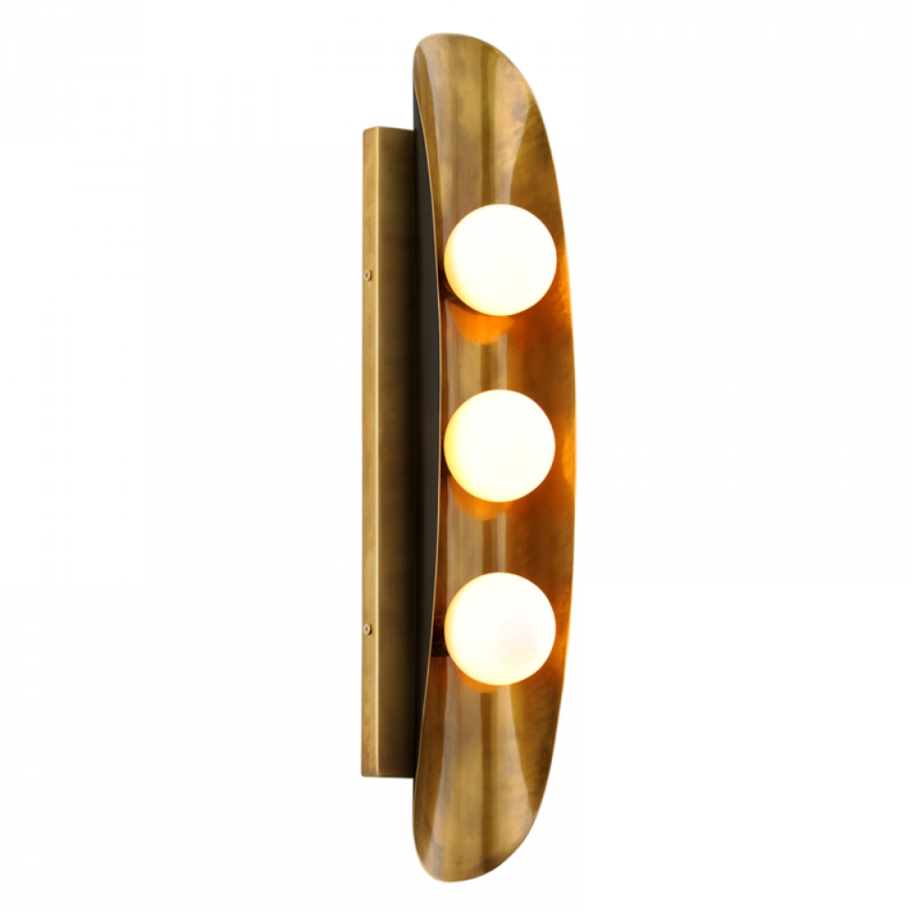 Hopper Wall Sconce, 3-Light, Brass, Bronze, 24"H (271-13-VB/BBR 95FK)