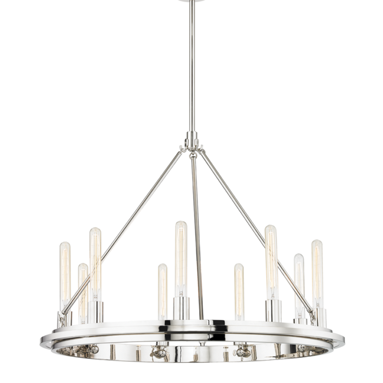 Chambers Pendant, 9-Light, Polished Nickel, 32"W (2732-PN A5FKJ)