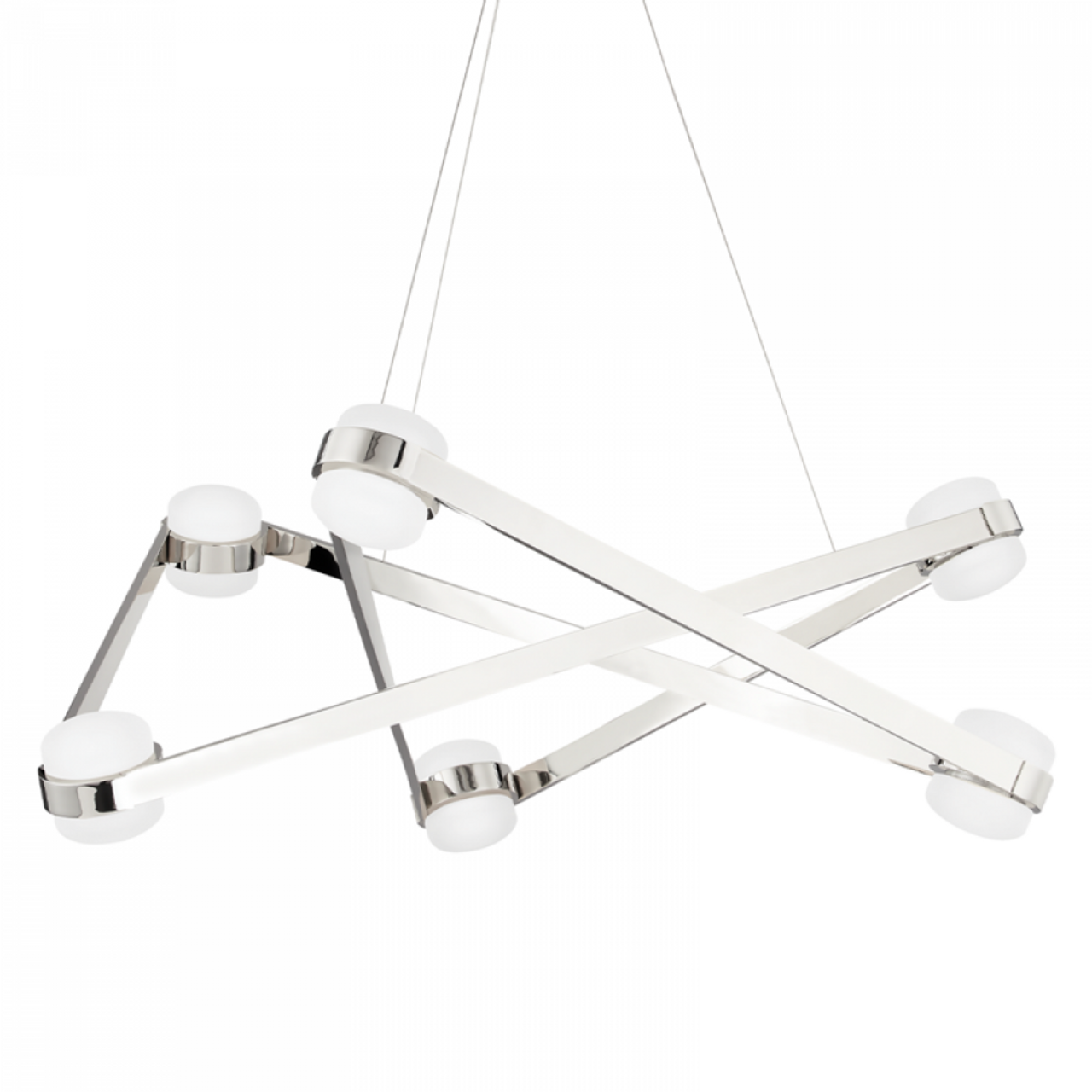 Orbit Chandelier, 6-Light, Polished Nickel, 38"W (2738-PN A8J6U)