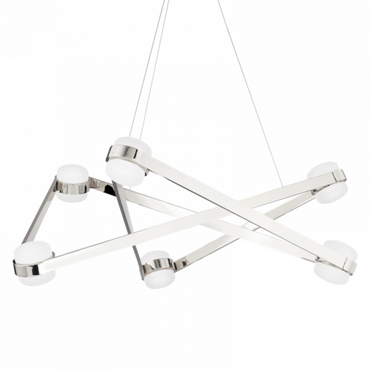 Orbit Chandelier, 6-Light, Polished Nickel, 38"W (2738-PN A8J6U)